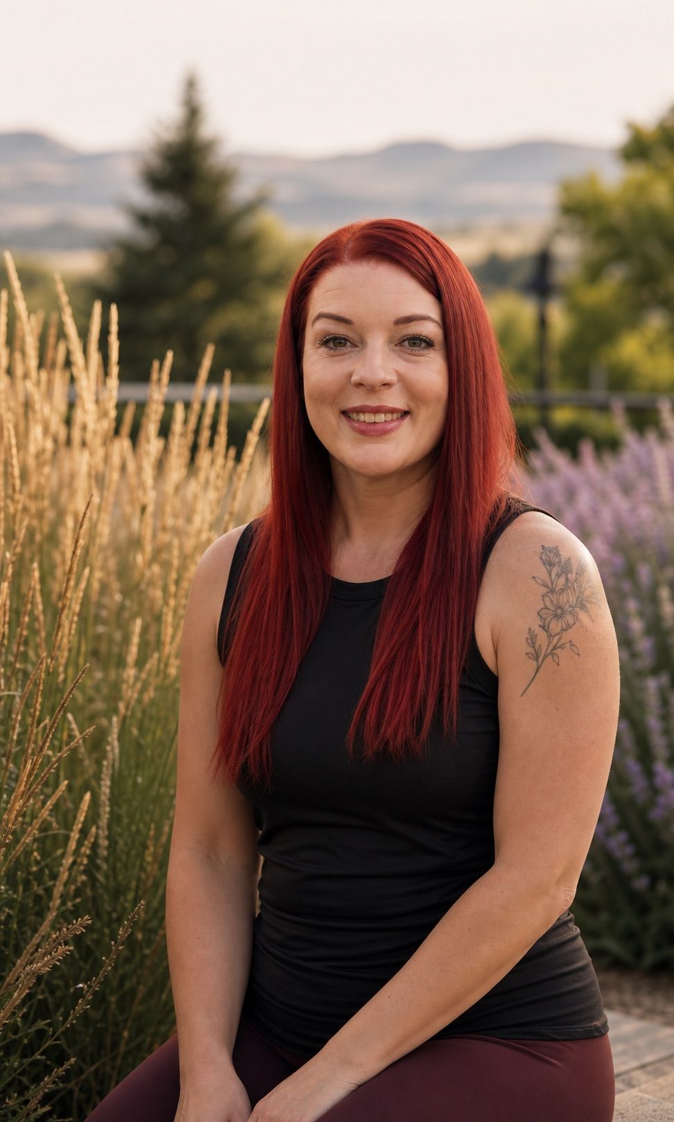 Amanda Willms outdoors in a Tri-Cities garden